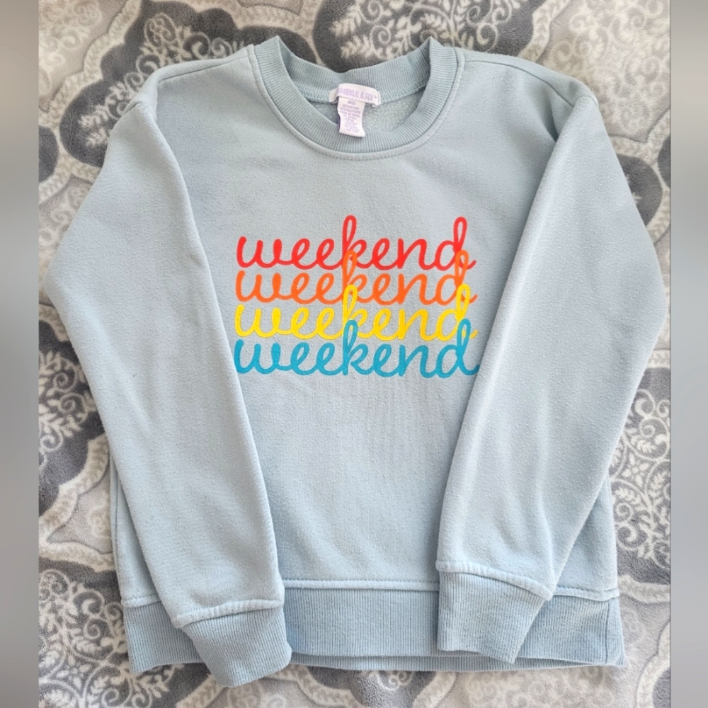 Girls Light blue mauve sweatshirt